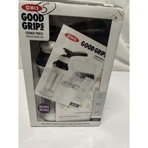 OXO Good Grips Cookie Press with 12 Stainless Steel Disks and Storage Case White